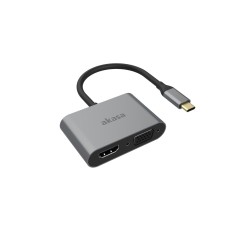 Akasa Usb Type-C 2-In-1 Adapter